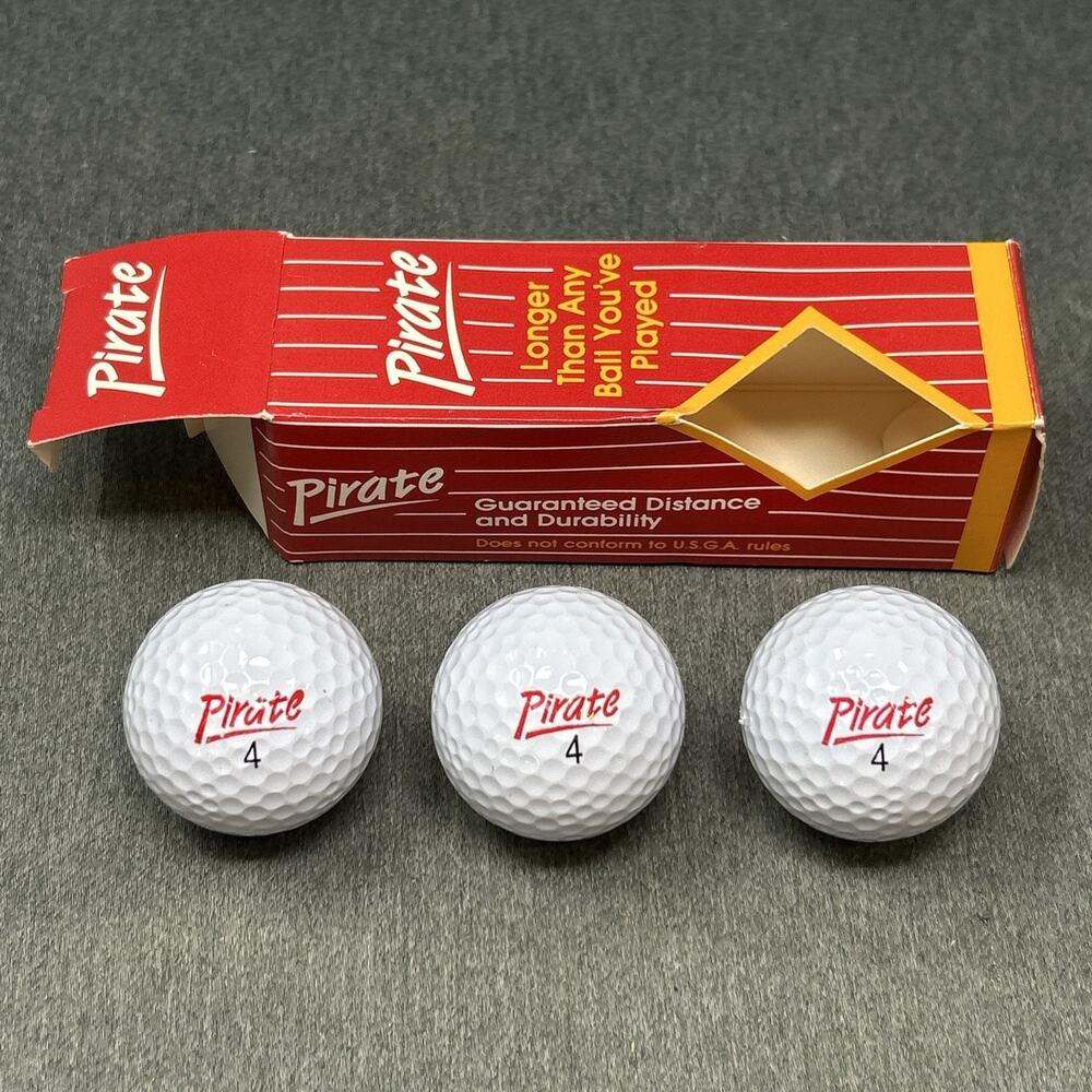 Pirate Golf Balls All No 4 Longer Than Any Ball Youve Played Sleeve USGA Illegal